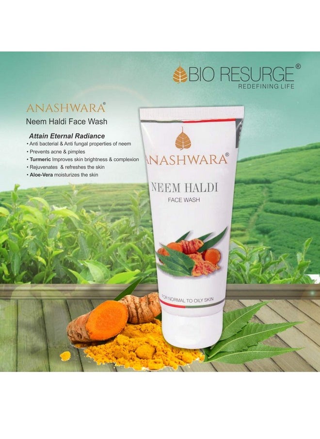 BIO RESURGE LIFE - Anashwara Neem Haldi Face Wash To Remove Pimples And Acne (100 Ml) - Image 1