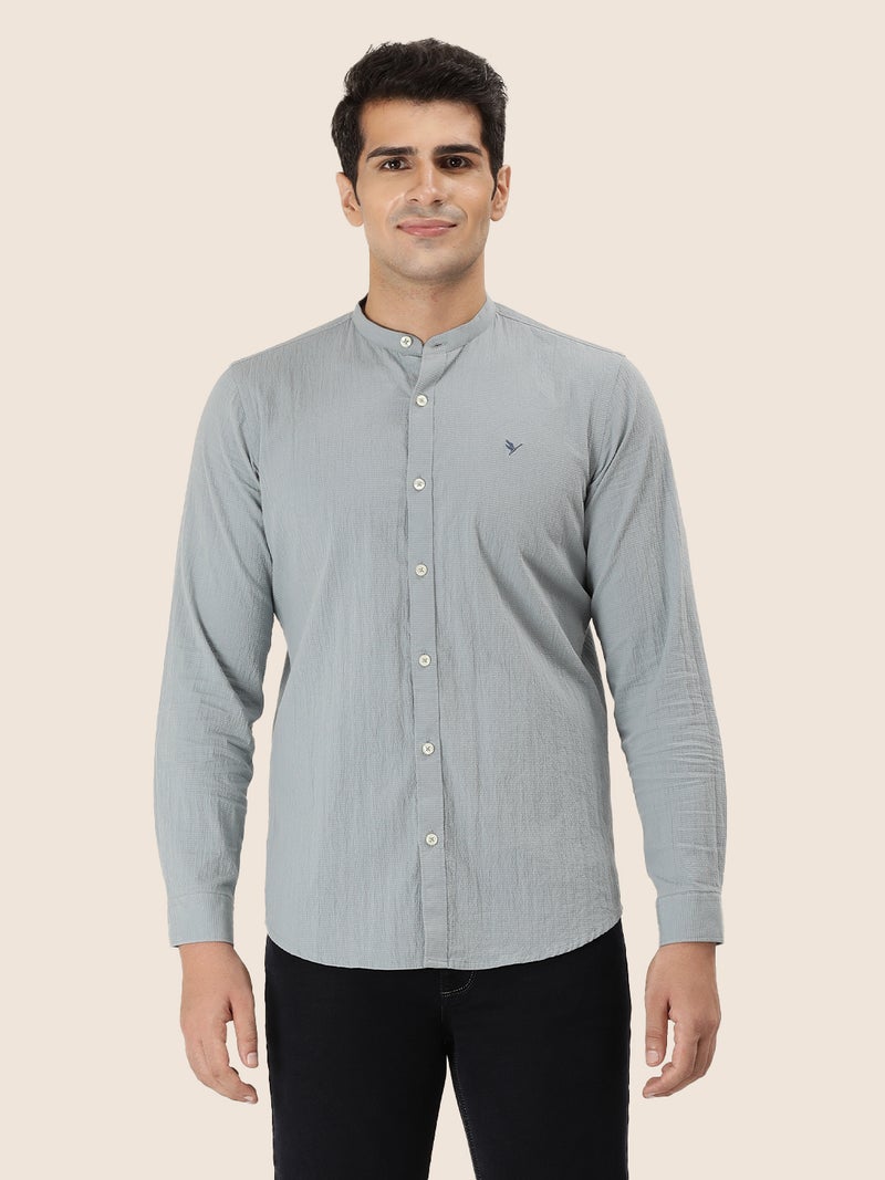 amswan Premium Men's Crinkle Cotton Shirt - Image 3