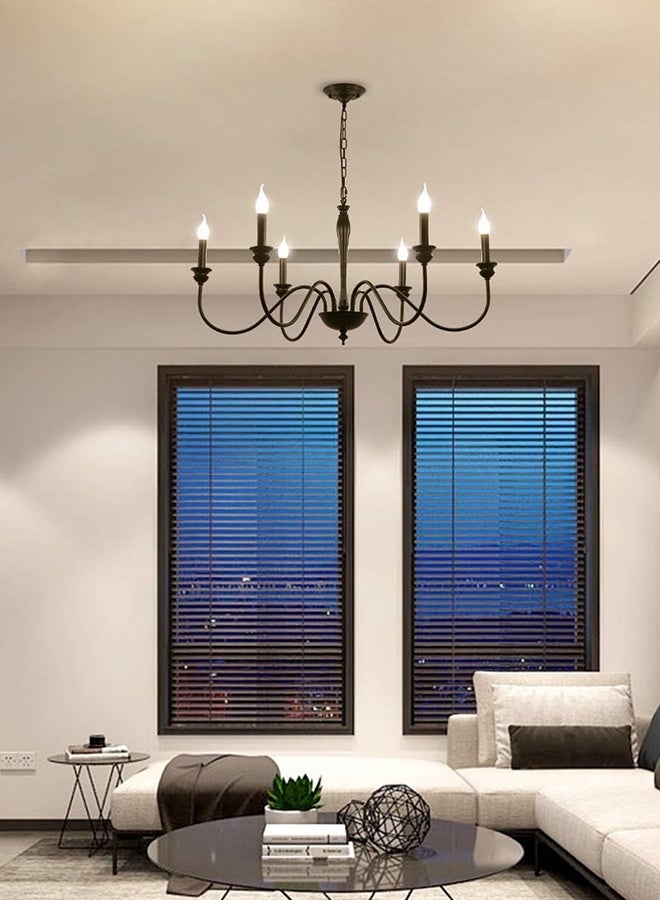 APEX Sputnik Chandelier, 6-Light Farmhouse Chandeliers Hanging Light Fixture, Vintage Ceiling Light Fixture for Living Room, Bedroom, Kitchen - Image 4