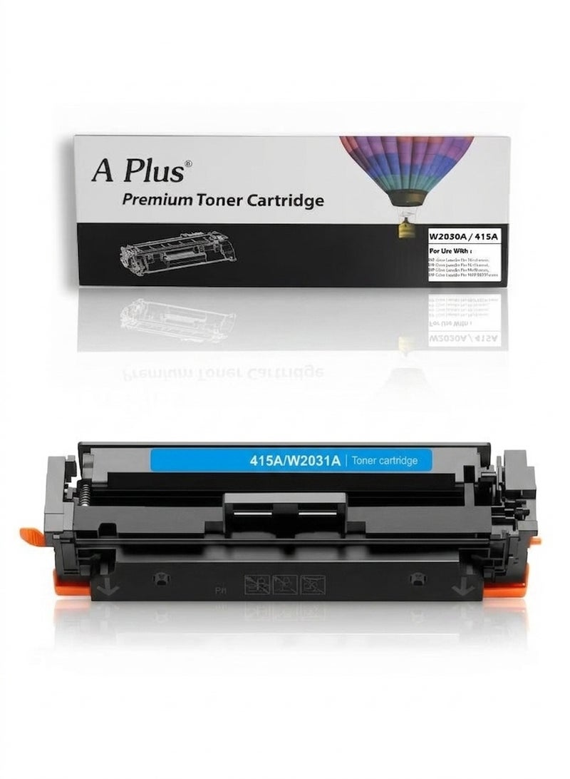 ابلس خرطوشة حبر تونر سايان عالية الإنتاجية APlus 415A W2031A لطابعات HP LaserJet M454dw, M454dn, MFP M479fdw - Image 1