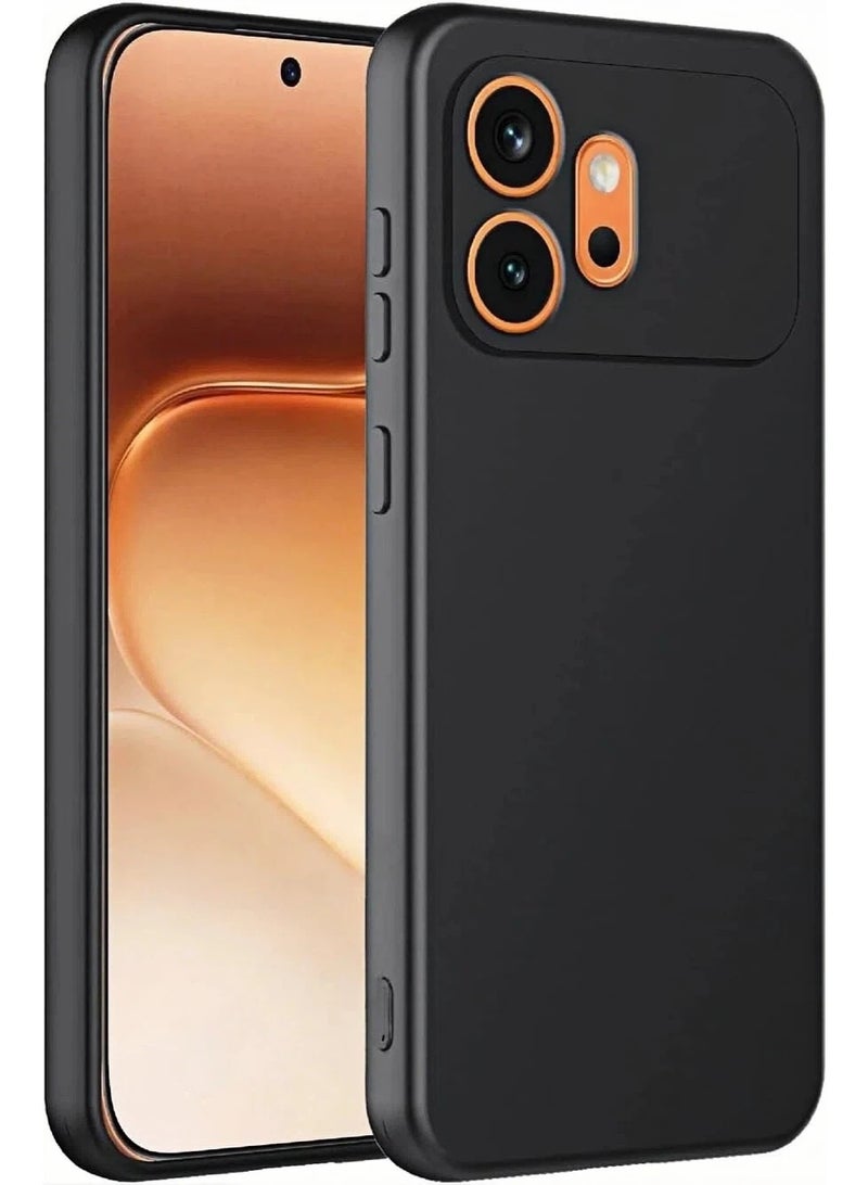 بارالونا جراب لهاتف Honor 600 - غطاء حماية نحيف وخفيف الوزن بلمسة نهائية غير لامعة، مضاد لبصمات الأصابع والخدوش، مع حماية دقيقة لفتحة الكاميرا، غطاء خلفي فائق النحافة ومقاوم للعرق - أسود - Image 1