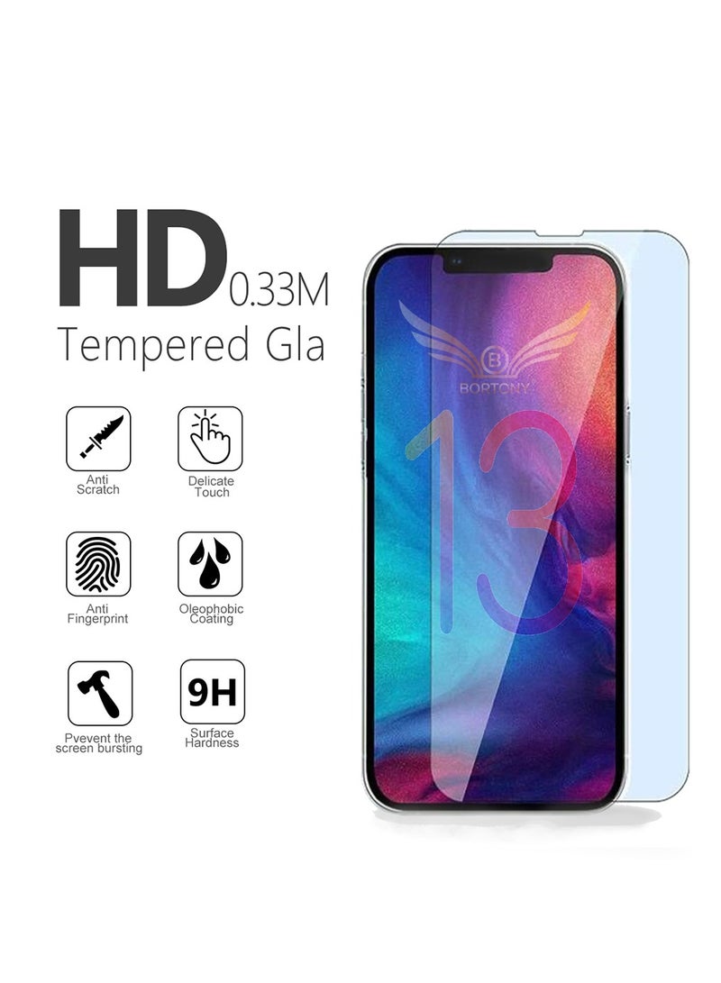 BORTONY Tempered Glass Screen Protector For iPhone 13/13 Pro 6.1 Inch Clear - Image 2