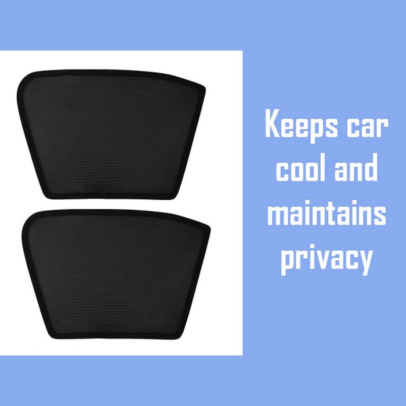 Auto Pearl Black Z Window Plug-in Half Sun Shades Car Curtain for Alto K10 2014-2020 (Set of 4) - Image 2