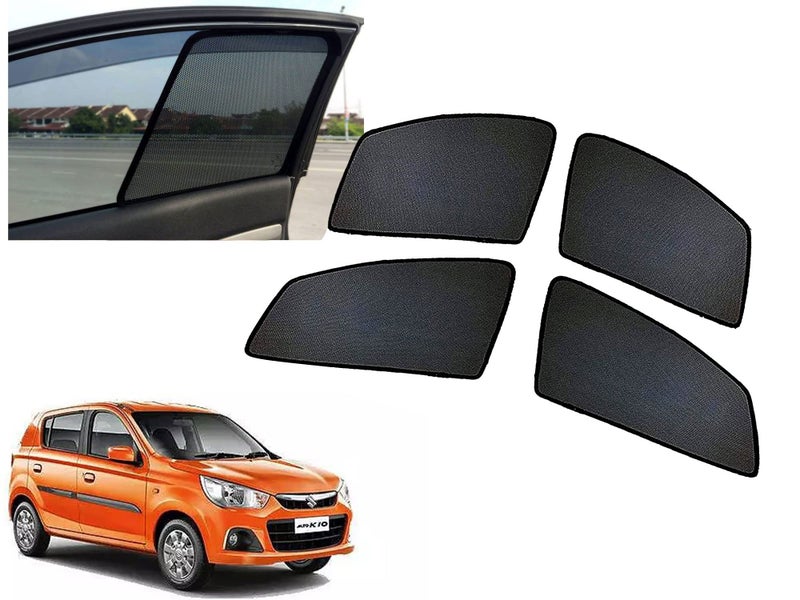 Auto Pearl Black Z Window Plug-in Half Sun Shades Car Curtain for Alto K10 2014-2020 (Set of 4) - Image 1