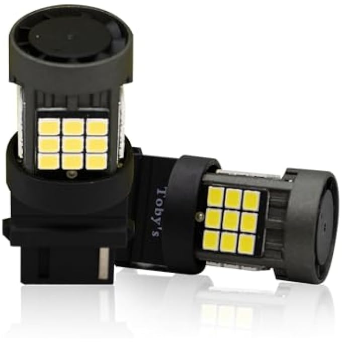 توبيز مصباح ليد أبيض T20 3156 2835 36Smd فائق السطوع 12 فولت بديل أبيض لمبات رقاقة 2835 خالية من الأخطاء لضوء الفرامل الاحتياطي للرجوع للخلف عبوة من قطعتين - Image 5