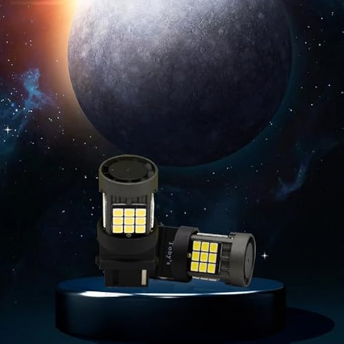 توبيز مصباح ليد أبيض T20 3156 2835 36Smd فائق السطوع 12 فولت بديل أبيض لمبات رقاقة 2835 خالية من الأخطاء لضوء الفرامل الاحتياطي للرجوع للخلف عبوة من قطعتين - Image 4