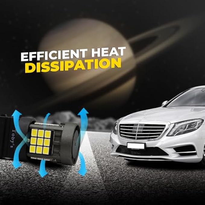 توبيز مصباح ليد أبيض T20 3156 2835 36Smd فائق السطوع 12 فولت بديل أبيض لمبات رقاقة 2835 خالية من الأخطاء لضوء الفرامل الاحتياطي للرجوع للخلف عبوة من قطعتين - Image 3