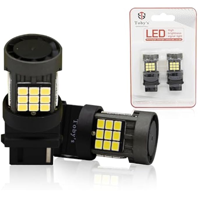 توبيز مصباح ليد أبيض T20 3156 2835 36Smd فائق السطوع 12 فولت بديل أبيض لمبات رقاقة 2835 خالية من الأخطاء لضوء الفرامل الاحتياطي للرجوع للخلف عبوة من قطعتين - Image 1