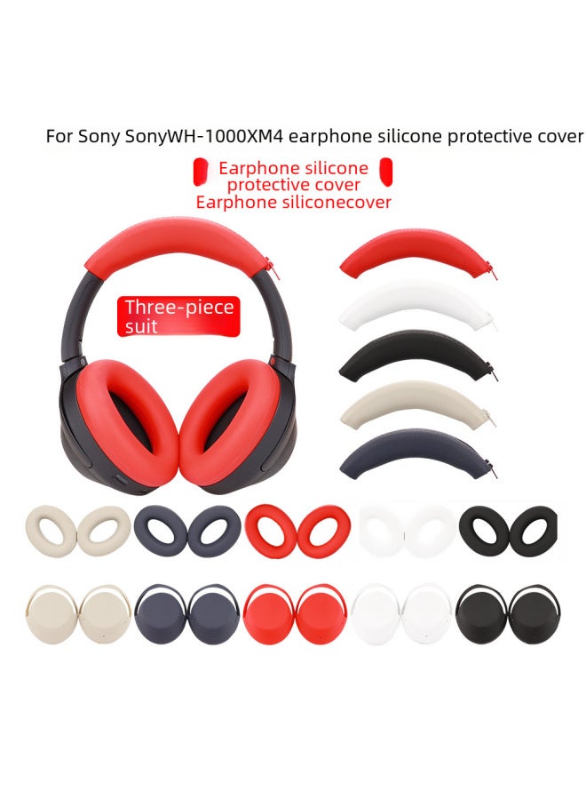 Suitable For SONY SONY WH-1000XM4 Ear Cap Head Beam Cover Skeleton Silicone Earmuffs Earplugs Protective Shell-Color:Skeleton Rose Gray-Model:Sony WH-1000XM4 - Image 3