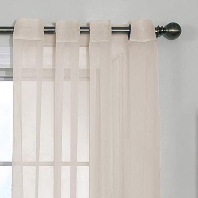 CurtainFresh Odor Neutralizing Sheer Voile Grommet Window Curtain for Bedroom or Living Room (1 Panel), 59 in x 84 in, Ivory - Image 5