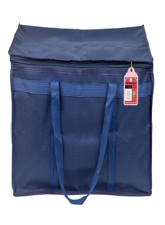 Luces Nylon Blue Pack of 2 Travelling Bag Duffle Bags Wardrobe Luggage Organizer Under Bed Storage Bag Large - Image 2