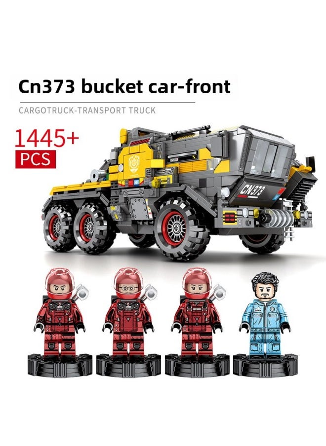 Compatible With Lego Bricks Wandering Earth Series Box-type Carrying Vehicle Personnel Carrier Engineering Vehicle Assembling Small Particle Building Blocks-Color:107004 CN171 Engineering Vehicle 243 Particles
