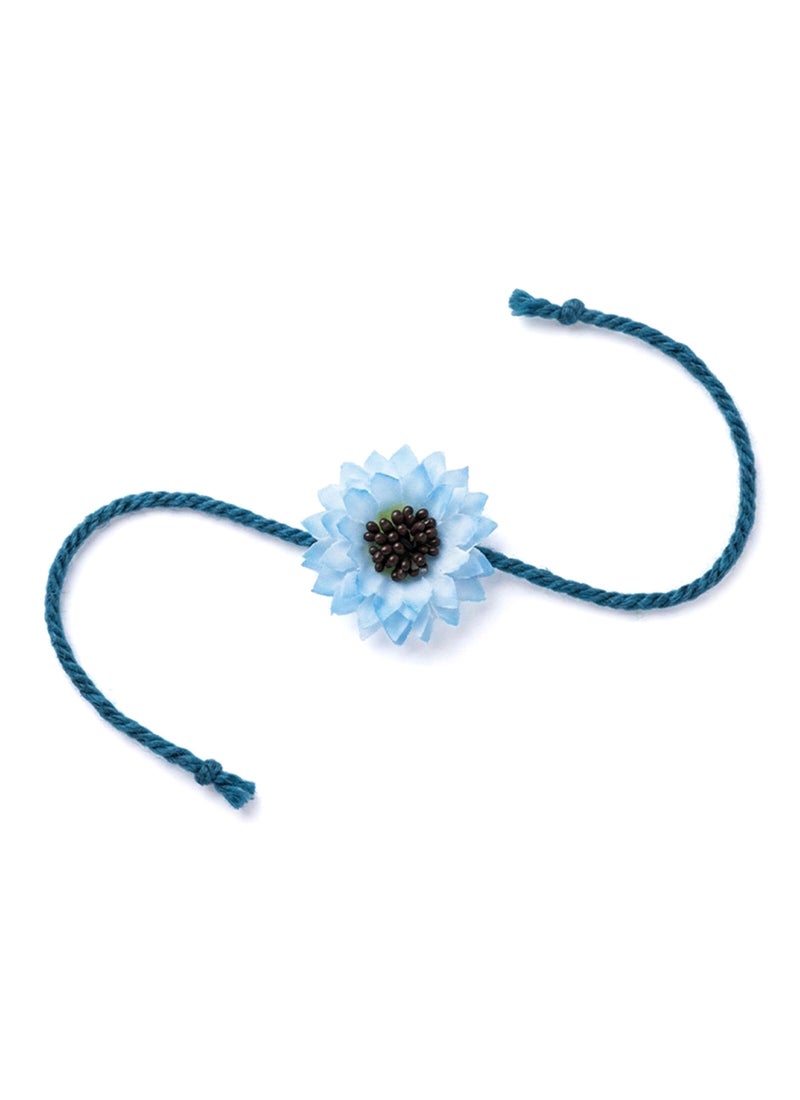 Madhoor Eco-Friendly Plantable Blue Flower Rakhi for Brother & Raksha Bandhan Gifting, 1 Piece - Image 3