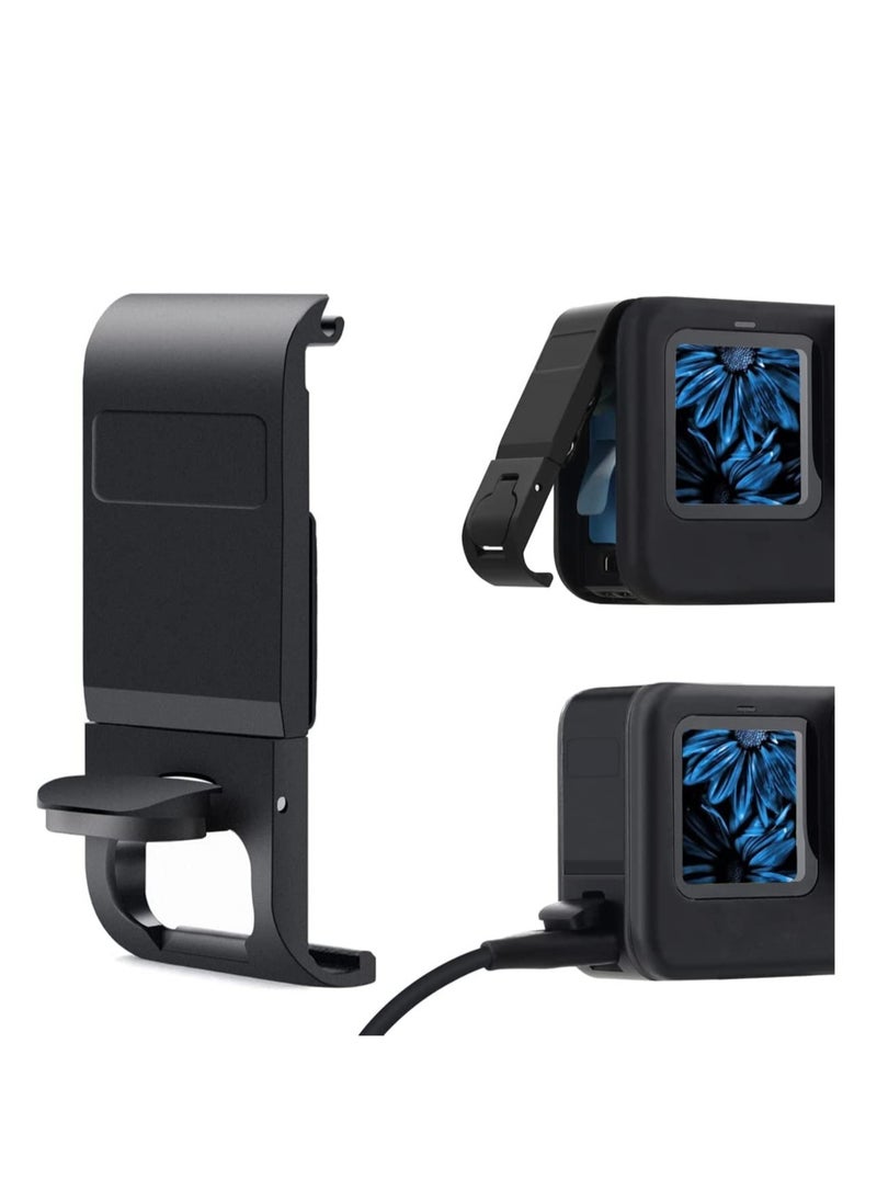 Excefore Replacement Side Door for GoPro Hero 9 Hero 10 Black, Aluminum Alloy Removable Battery Case Cover Protective Type-C Charging Port Adapter Repair Part Camera Vlog Accessories  - Image 1