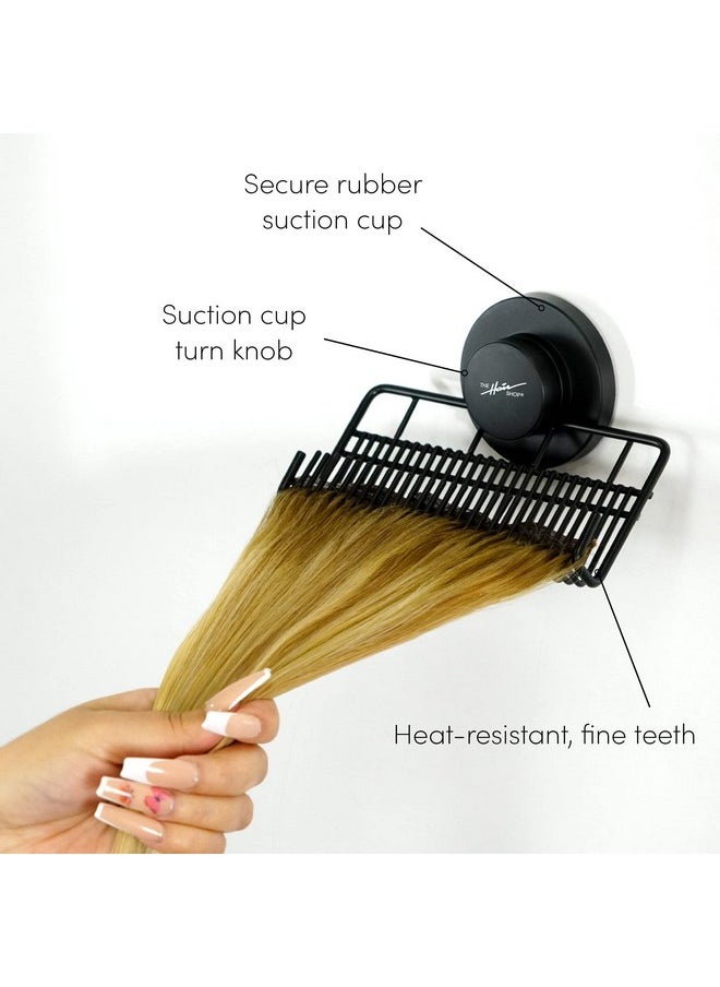 The Hair Shop Black Style Mate By The Hair Shop Styling Assistant Caddy 4In1 Stores Washes Styles And Secures Hair Extensions Works For Clipins Halos Wefts  - Image 4