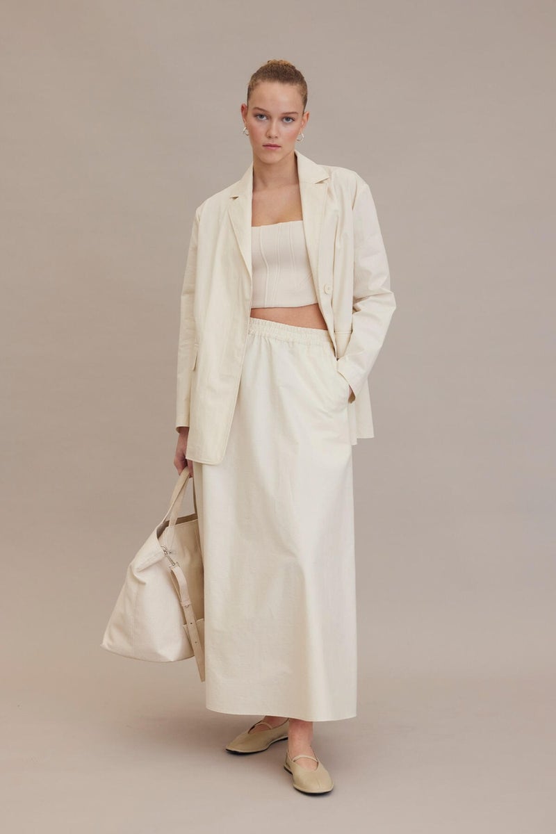Manuka Loose Fit Flared Skirt Vanilla - Image 1