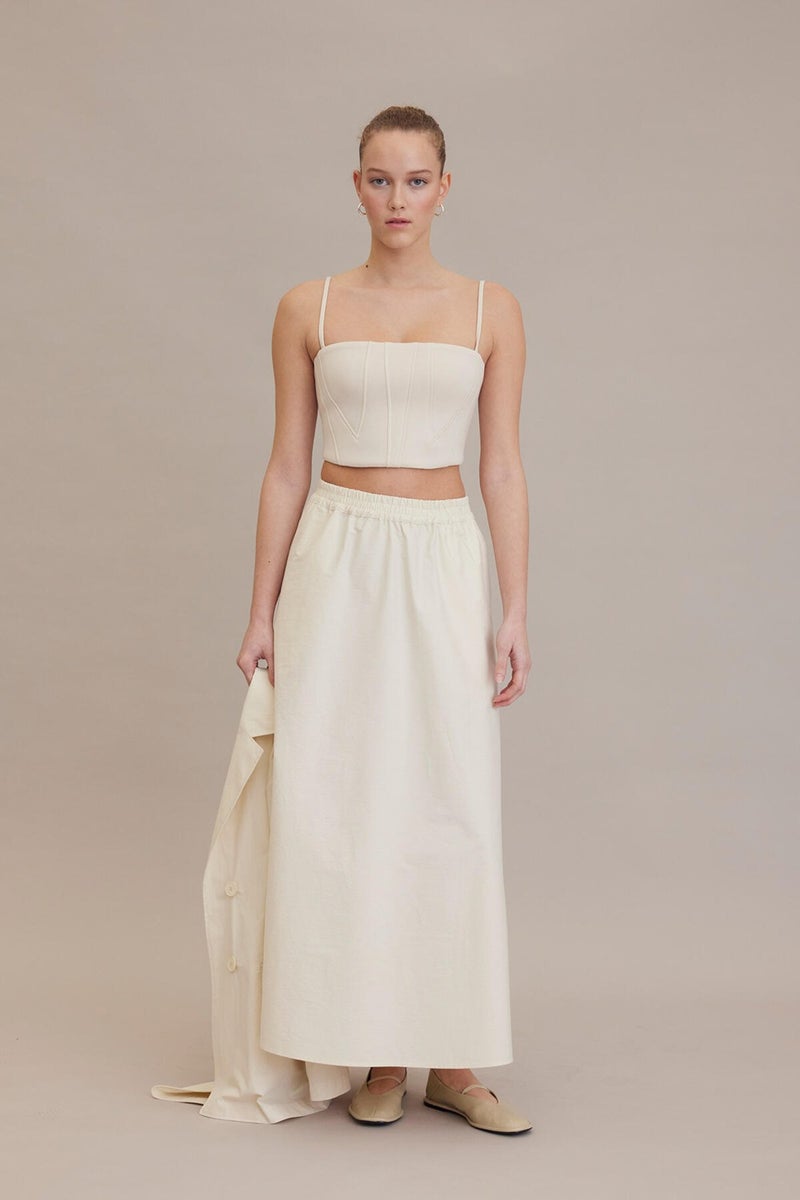 Manuka Loose Fit Flared Skirt Vanilla - Image 2