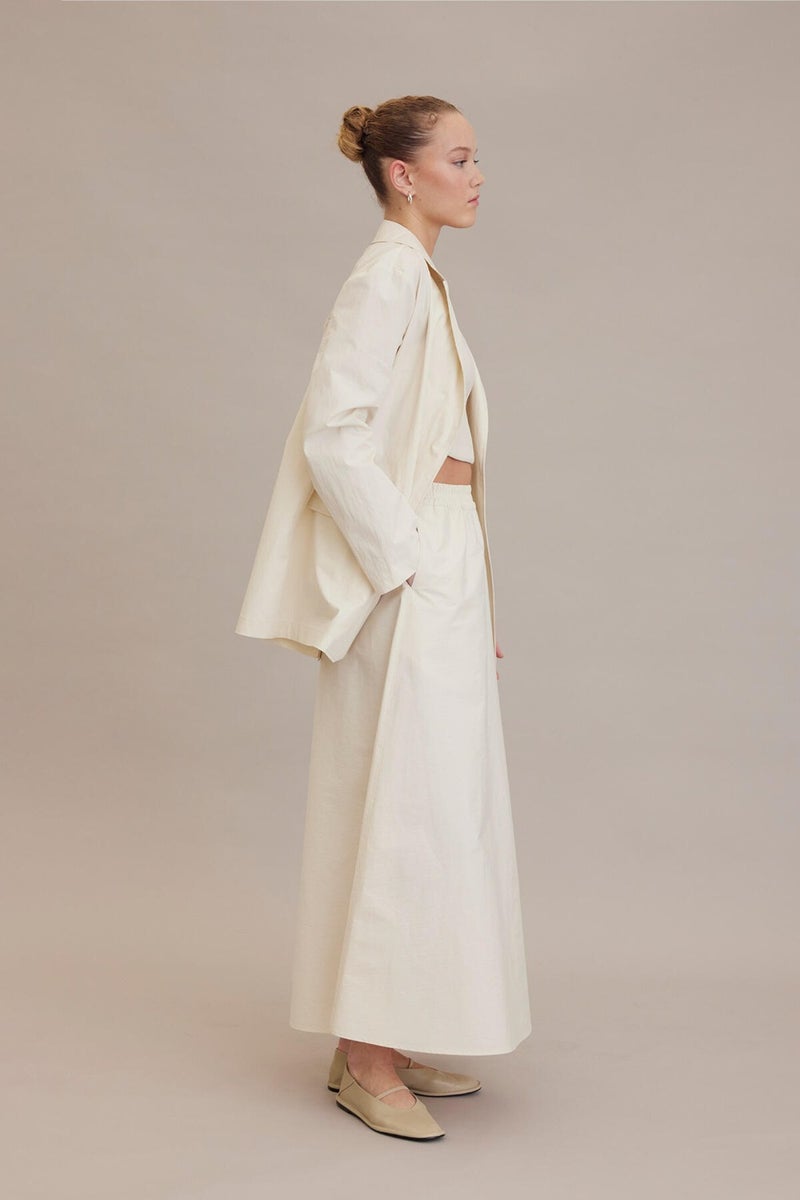 Manuka Loose Fit Flared Skirt Vanilla - Image 3