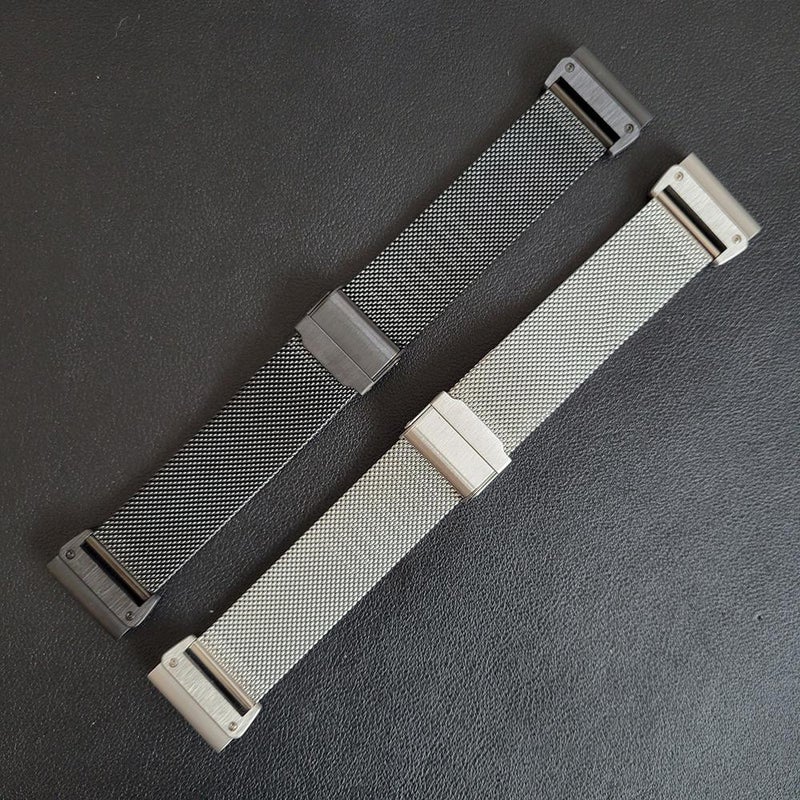S-TOP For Garmin 22mm Separate Tactix Milanese Buckle Stainless Steel Watch Band(Silver) - Image 3