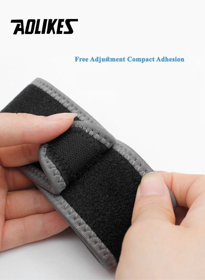 AOLIKES 1 Pack Patella Tendon Support Strap, Adjustable Patella Knee Support Strap with Silicone Shock Absorbing Pad, Patella Tendon Knee Pad for Hiking, Soccer, Basketball, Running, Jumpers Knee, Tennis, Tendonitis, Volleyball & Squats, One Size, Black - Image 4