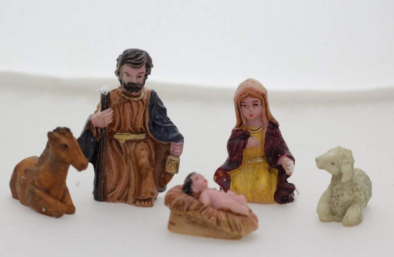 FASHERATI مجموعة مهد الميلاد من SK Craft للاحتفال بعيد الميلاد - مجموعة من 5 قطع صغيرة الحجم - Image 3