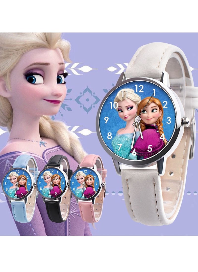 In Air - 4PCS Girls' Leather Analog Wrist Watch - Image 1