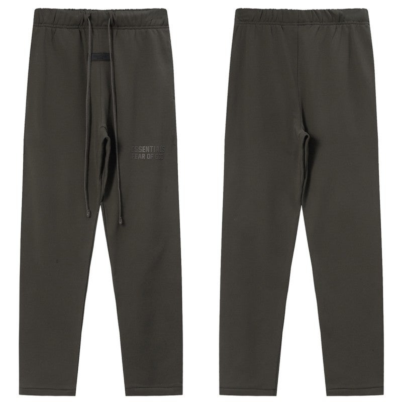 2023 FOG Essentials Casual Pants Unisex Autumn Winter 8899-light black silicone print 
