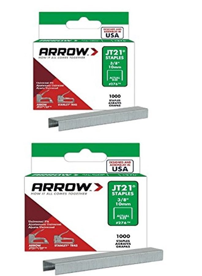 2-Pack Fastener Genuine JT21/T27 3/8-Inch Staples
