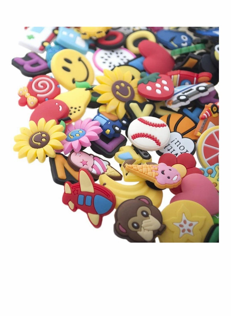 120 PCS Mixed PVC Shoe Charms for Silicone Wristbands, Crocs - Shoe Charms Decorations with Various Shapes, Ideal for Kids and Adults - Image 3