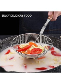 Generic Stainless steel oil strainer and strainer with wooden handle, high quality / multi-purpose (length: 39 cm - width: 14 cm)  - Image 5