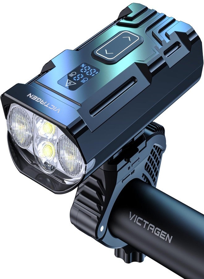 Victagen Bike Lights 9000lm Bike Headlights High & Low Beams, Super Bright Bicycle Lights, Waterproof MTB Bike Lights for Night Riding, USB Rechargeable Bike - Image 1
