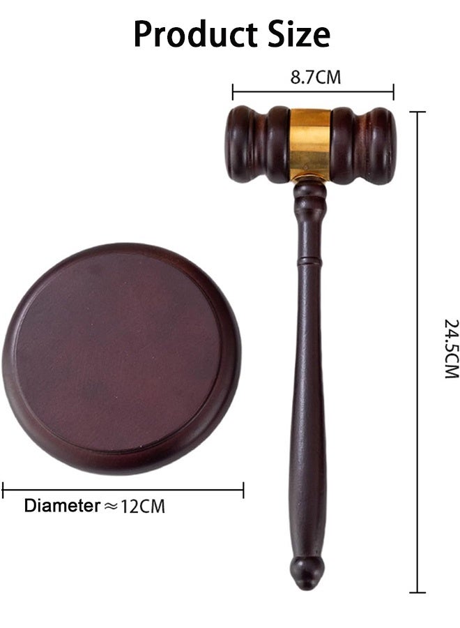 GMORO Handmade Wooden Gavel Block Set, and Sound Set Wood Hammer Court with Block, Perfect for Judge Lawyer Auction Student Gifts - Image 4