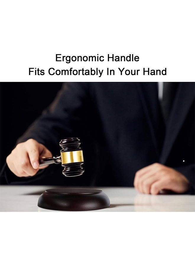 GMORO Handmade Wooden Gavel Block Set, and Sound Set Wood Hammer Court with Block, Perfect for Judge Lawyer Auction Student Gifts - Image 3