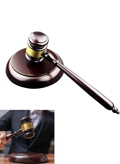 Handmade Wooden Gavel Block Set, and Sound Set Wood Hammer Court with Block, Perfect for Judge Lawyer Auction Student Gifts