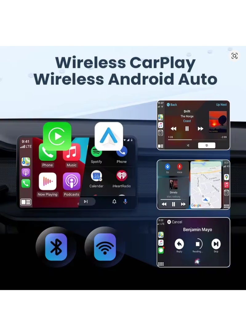 Upgrade 2-in-1 Wireless CarPlay & Android Auto Adapter, Plug & Play CarPlay Dongle Converts Wired to Wireless, Ultra-Fast Auto Connect, Lag-Free Streaming，Compact Design for iPhone & Android with USB/USB-C Port - Image 3
