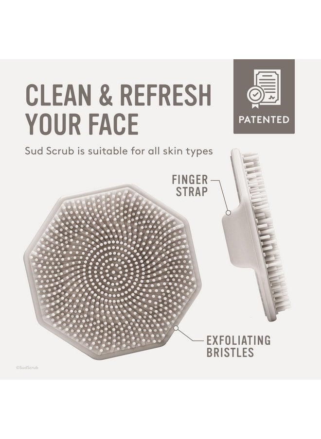 Sud Scrub ® Antimicrobial Silicone Face Scrubber 1 Pack Gentle Face Exfoliator For Sensitive Skin Eco Friendly Facial Cleansing Brush Exfoliating Face Brush For Men And Women (Clay)  - Image 5