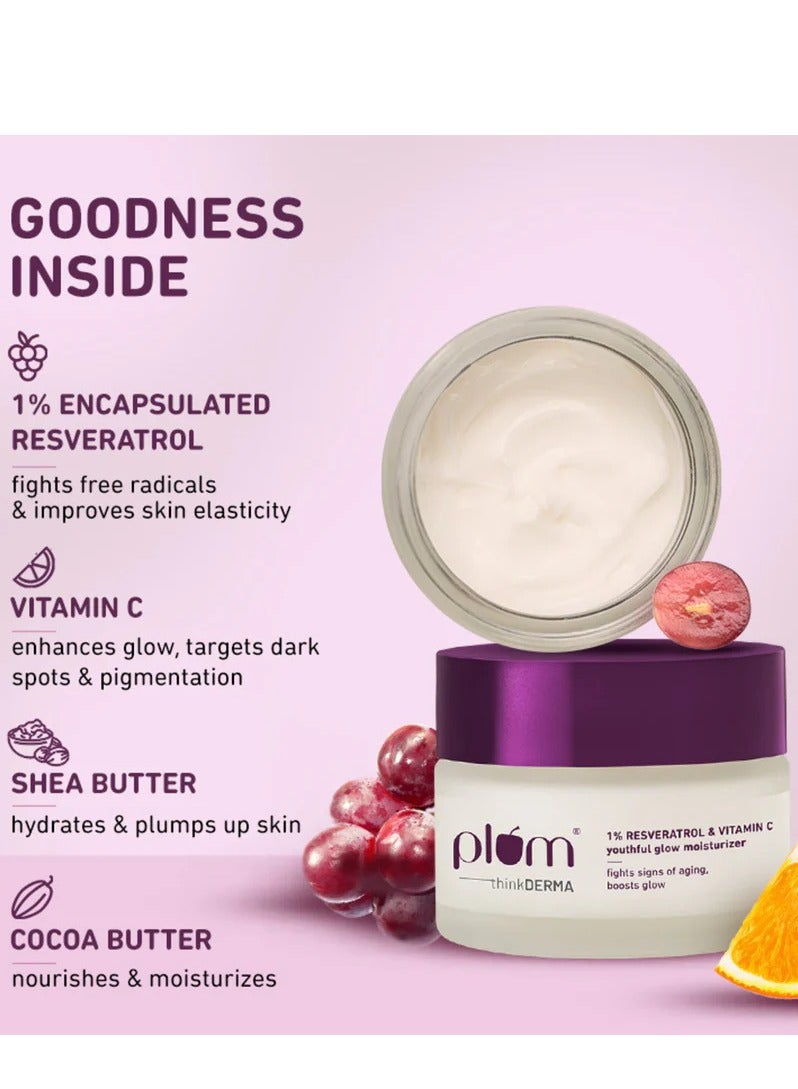 Plum 1% Resveratrol & Vitamin C Youthful Glow Moisturizer - Image 4