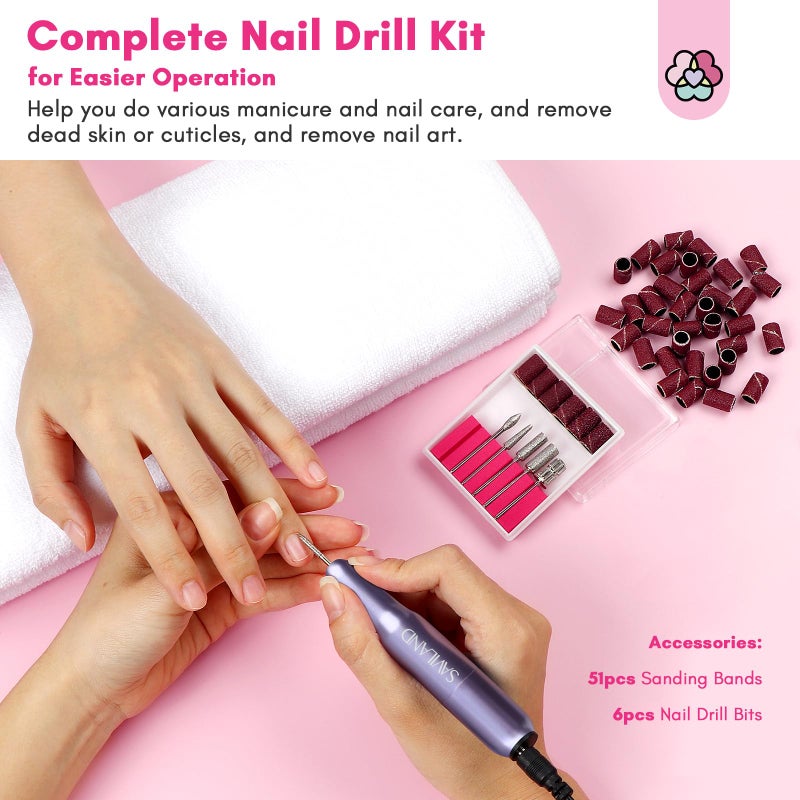 SAVILAND Dip Powder Nail Kit with Drill: Starter Set 30 Colors Summer Spring Keratin Dip Nails Powder with Dipping Liquid Set Activator Base Top Coat Cuticle Oil for DIY Manicure Art Christmas Gift - Image 4