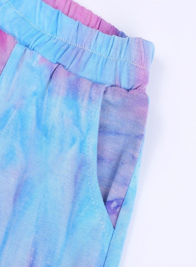 Jagrove Toddler Girls Summer 2 Piece Outfits Tie Dye T-Shirt and Shorts Set Little Kids Cotton Short Sleeve Tee & Short Pants - Image 5