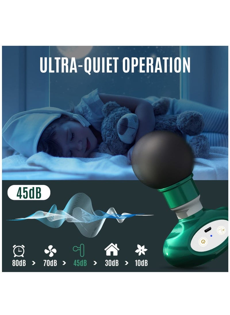 Captaintech Mini Massage device, Portable Deep Relaxation Massager device with 6 Speeds, USB Quiet Deep Tissue Muscle Massager for Pain Relief for Athletes, Gifts from Daughter Son Wife(Green)  - Image 5