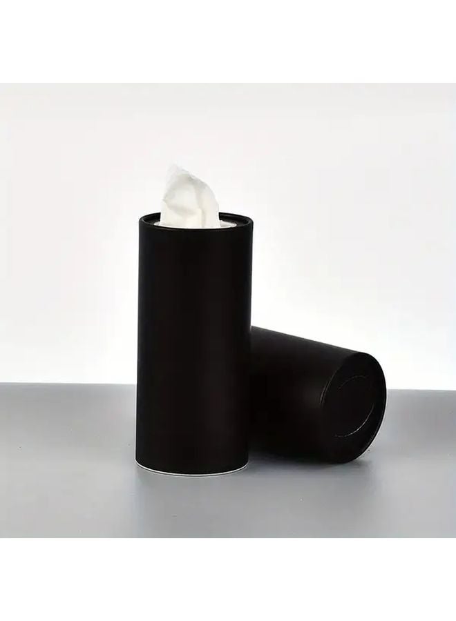 حامل ورق تواليف أسود أنبوبي للسيارات، مجموعة من ٢ للمطاعم وأندية الكاريوكي والسيارات - Image 1