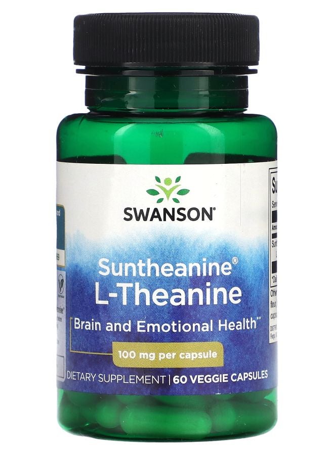 SWANSON Suntheanine L-Theanine 100 mg 60 Veggie Capsules