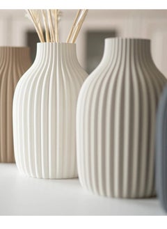 3D Brothers Chic Home Furniture Decor Vase for Modern House Decor Living Room Kitchen Bedroom Dining Table Office White  - Image 3