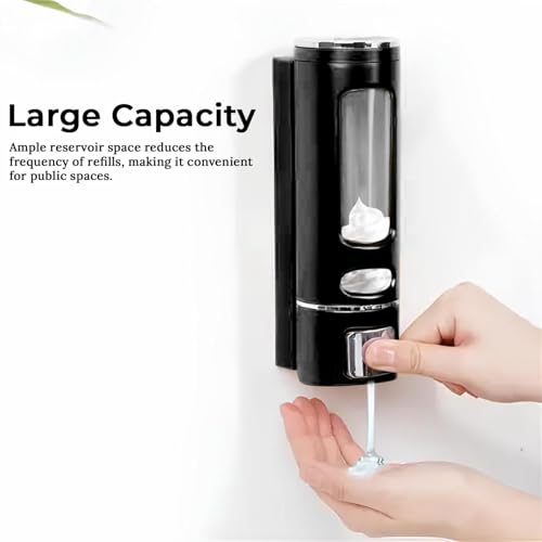 Pivalo Liquid Soap Dispenser Refillable Multipurpose Bathroom Accessories Hand & Dishwasher Sanitizer Lotion Pump Bottle for Home Kitchen Wash Basin (Black, Pack of 1) - Image 4