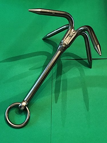 US Stainless Stainless Steel 316 Hook Anchor 9.5" (240mm) Marine Grade Grapple Grappling Hook - Image 2