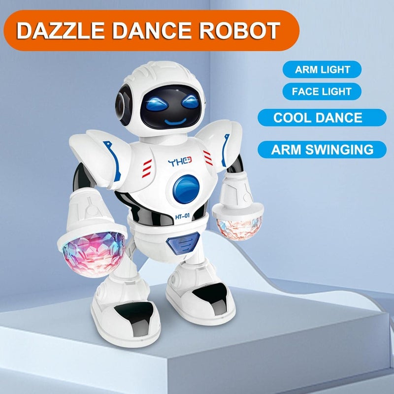 klarako Remote Control Robot ToyElectric Singing Dancing LED Light Robot, Children's Electric Dancing Robot Toy,for 3 Year Old Up Boy Girl Toys (Robot) - Image 3