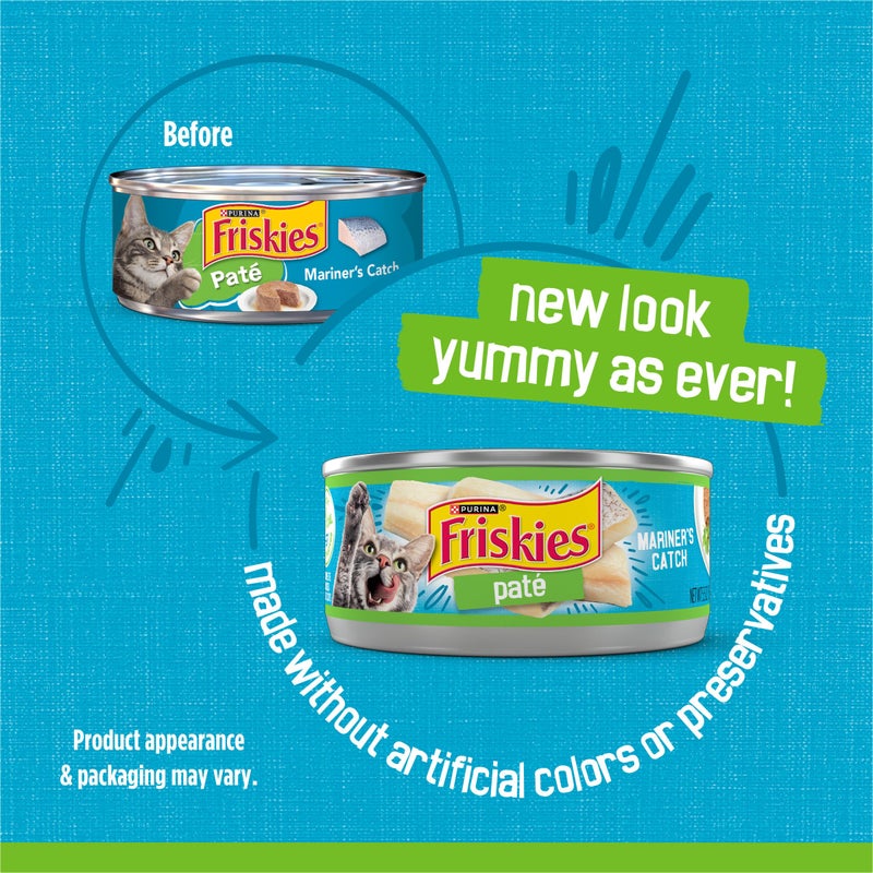 Friskies Purina Friskies Wet Cat Food Pate, Mariner’s Catch - (Pack of 24) 5.5 oz. Cans - Image 2