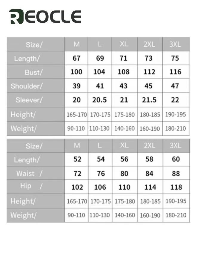 REOCLE Men's Polo Shirt and Shorts Set Summer Outfits Casual Button Down Short Sleeve Suit Shorts Tracksuit 2 Piece  - Image 2