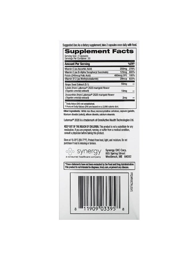 Focus Factor Focus Factor, Macular Health, 60 Capsules  - Image 2