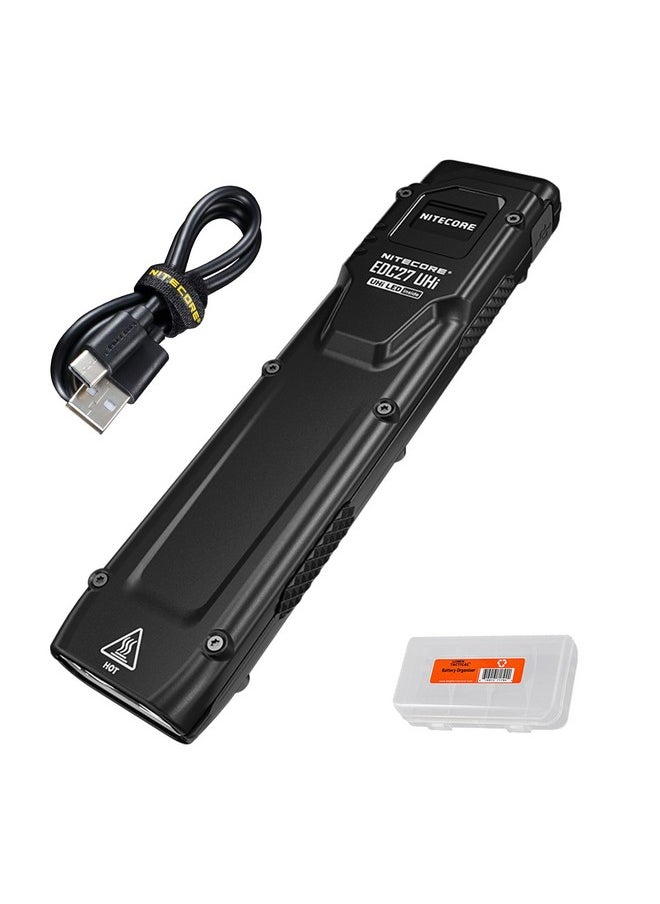 NITECORE Nitecore EDC27 UHi 3100 lumens Flat EDC Flashlight, USB-C Rechargeable, High Lumen Slim with Digital Display and LumenTac Case  - Image 1